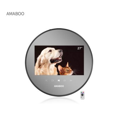 China Best Electronic Magnetic Clock AMABOO Picture Album Round With Sticker Branding 15 17 18 20 25 27 32 40 Inch Digital Photo Frame for sale