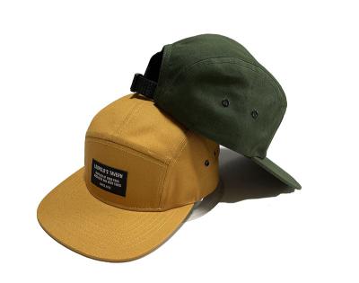 China JOINT Custom 5 Panel Hat Camp Hat Cotton Twill Design Your Own Logo for sale