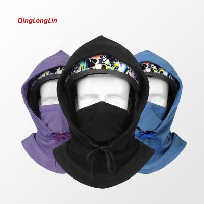 China QingLongLin Custom Hoodie Balaclava Logo Balaclava Knitted Thermal Snood COMMON Skiing Windproof Hoodie for sale