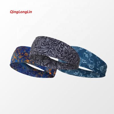 China Custom Fashion Qinglonglin Headband With Digital Printing Spa Headbands Yoga Headbands For Women for sale