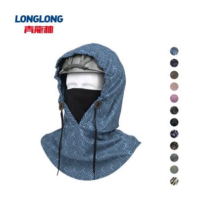 China QINGLONGLIN COMMON Winter Printing Balaclava Hoodie For Men And Women High Quality Imitate Rabbit Velvet Fabric Skiing for sale