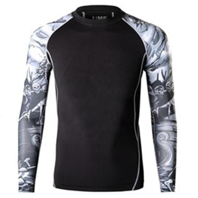 China Wholesale Custom Cycling Underwear Windproof QINGLONGLIN Digital Printing Shirts Bodybuilding Shirts Compression Long Sleeve Shirt for sale