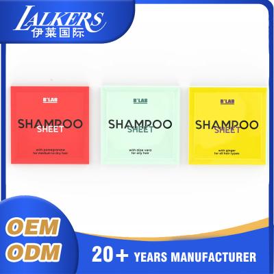 China Deep Cleaning Shampoo Sheets Biodegradable Hair Conditioner Sheets for sale