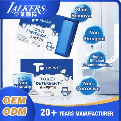 China OEM Septic Safe Toilet Cleaning Sheets Remove Odors Toilet Cleaner Sheets for sale