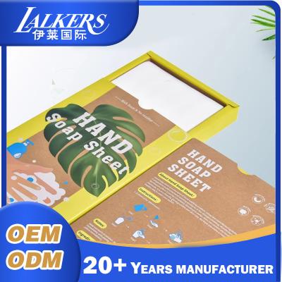 China Eco Friendly Paper Soap Strips Plant Based Liquidless Formula Zero Waste for sale