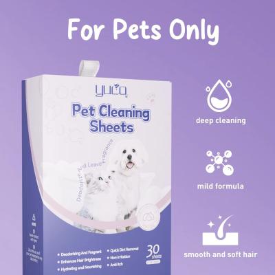 China Soft Touch Pet Hair Laundry Sheets Fragrant Bathroom Body Wash Sheets For Dogs for sale