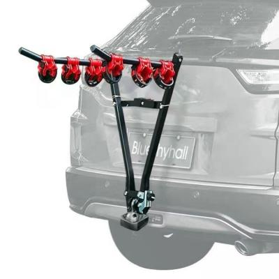 China durable construction & Wholesale anti-roll design 2 to 3 design iron load carrier bicycles car trunk mountain bike car material bicycle rack for sale