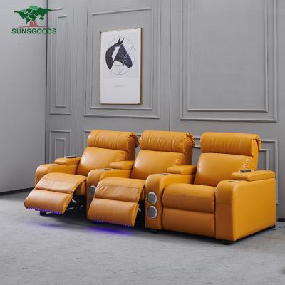 China Modern Custom Multi Functional Theater Room Furniture , Leather Movie Theater Chairs , Cinema Sofas For Home Theater for sale