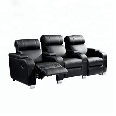 China Modern High Quality Material Electric Leather Sofa Theater Recliner, Cinema Chair Recline Home Furniture for sale