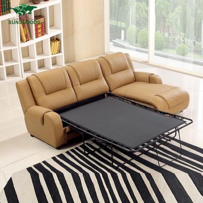 China Wholesale Modern Corner Sofa Bed Leather, Factory Extended Leather Sofa Bed Adjustable (Size) for sale