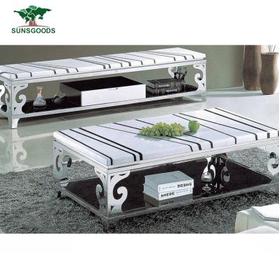 China High Quality (Height)Adjustable Foshan Table Metal Top Stainless Coffee Table for sale