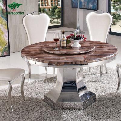 China (size) adjustable high quality low marble dining table, dining table marble round for sale