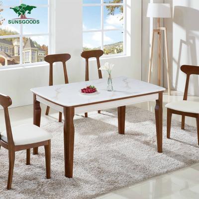 China Wooden dining table (size) of adjustable high quality modern dining table for sale