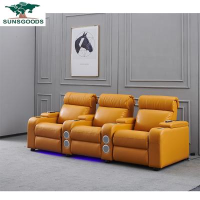 China Multifuncional Contemporary Modular Foldable Lounge Chair Electric Cinema 3 Seater Couch Italian Design for sale