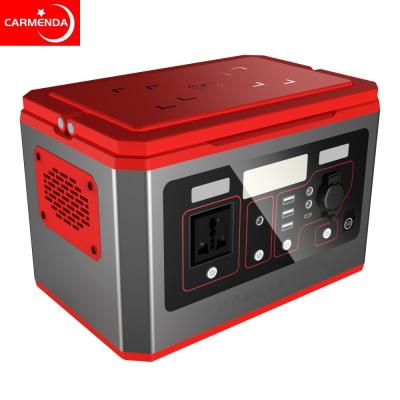 China Quick Charge Support Fast Charging Mini Solar Outdoor Camping Portable Generator 500w Carmenda Power Station Best Battery Power Station for sale