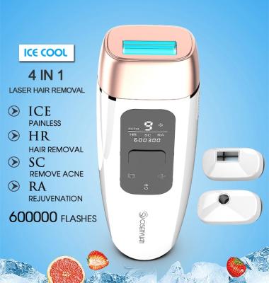 China Household 4 in 1 Permanent Laser Hair Removal Epilator Depilador IPL Laser Hair Removal Machine Women Electric Bikini Armpit Body for sale