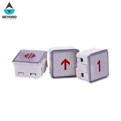 China Fuji modern elevator stainless steel switch button 33X33 square elevator button AK-1 MT42 MTD270 for sale