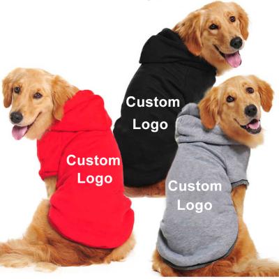 China Wholesale Empty Dog Hoodie Plain Pet Clothes Dog Logo Plain Warm Soft Warm Stocked Custom Sweatshirt For Small Large Dogs for sale