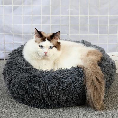 China Amazon Breathable Hot Selling Dog Bed Comfortable Cute Ultra Soft Washable Room Around Bed And Cat Cushion Bed Donut Dog Hot Enthusiasts for sale