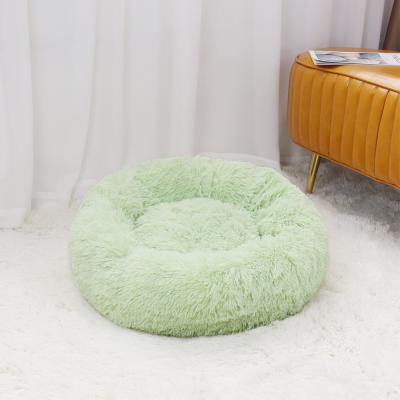 China Travel Indoor Nap Kitten Cute Plush Fluffy Soft Sleep Around Cat Bed With Zipper for sale