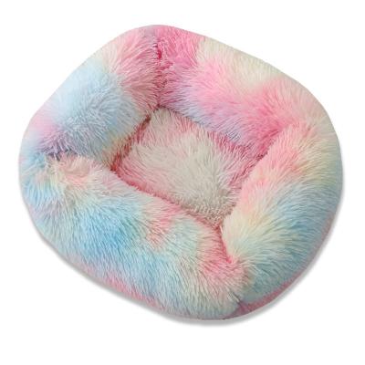 China Colorful Fur Small Cat Cushion Bed Mat House Breathable Dog Bed From Amazon Dog Bed Manufacturer For Autumn Winter for sale