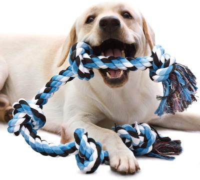 China Viable Wholesale Goods 3-Piece Set Pet Chew Rope Toys Knot Cotton Rope Tug Dog Chew Toys For Eco Friendly Play Pet for sale