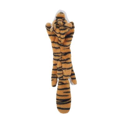 China Viable Hot Selling Amazon Dog Squeaky Toys No Stuff Plush Toys Tiger Crinkle Toys For Dogs for sale