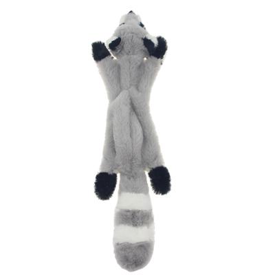 China Wholesale High Quality Funny Squeaky Viable No Stuff Dog Toys Crinkle Raccoon Dog Chew Pet Toys For Large Puppy Dogs for sale