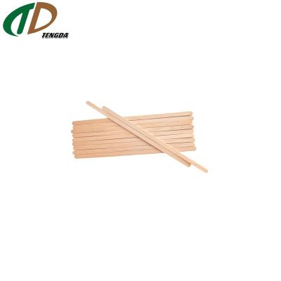 China Viable Customize Logo Mini Flat Disposable Coffee Wooden Mixing Stick Stirrer for sale