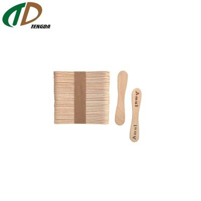 China Sustainable Disposable Engraved Wooden 75 Mm Birch Ice Cream Scoop for sale