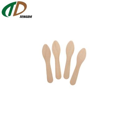 China Sustainable Natural Birch Ice Cream Sticks / Spoon Wooden Popsicle Sticks With Custom Logo for sale