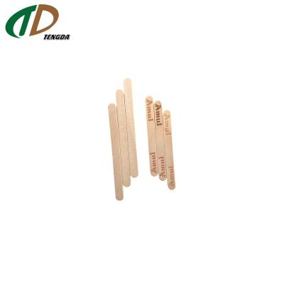 China Sustainable Craft Sticks Round Wood Biodegradable Disposable White Ice Cream Sticks Eco - Friendly Wood for sale