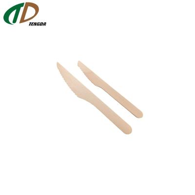 China Eco-Friendly Disposable Wooden Restaurant Dinnerware Set Cutlery Spoon Fork Knife For Cake With Individual Paper Wrapped for sale