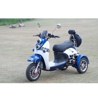 China Sale passenger upgrade red cheap EEC motorcycle tricycle 3 wheel electric shock tricycle 800w for sale