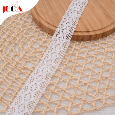 China Who respects the environment; Fashion Well Known White Cotton Eyelet Fringe Lace Trim For Wedding Dress for sale