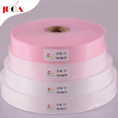 China Elastic Pink Cotton Bias Binding Tape Manufacturer White Ribbon By Roll for sale