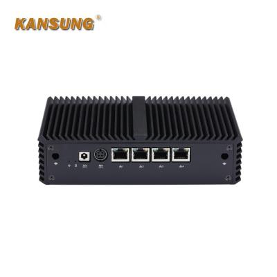 China Kansung Quad Core Celeron J3455 Mini Desktop PC with 4 Gigabit LAN AES-NI Fanless for Pfsense Router / Support Wn10 LinuxK710G4 / Firewall for sale