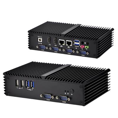 China Cheap Industrial Fanless Intel Fanless System Celeron I3 I5 I7 12v Mini Vehicle Pc Computer for sale