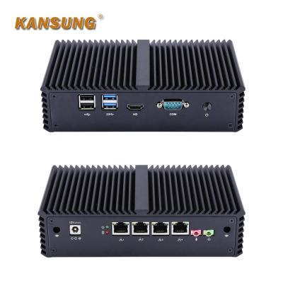 China For Business Core i5 Mini Desktop Computer with 4 Intel LAN Ports to Build Wi-Fi Router, Kansung Mini PC Home Office Fanless Industrial PC for sale