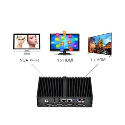 China Dual LAN 6*COM 6*USB VPN Firewall Mini PC Intel Core I3 I5 I7 Industrial Micro PC AES-NI Fanless Router Fanless Server for sale