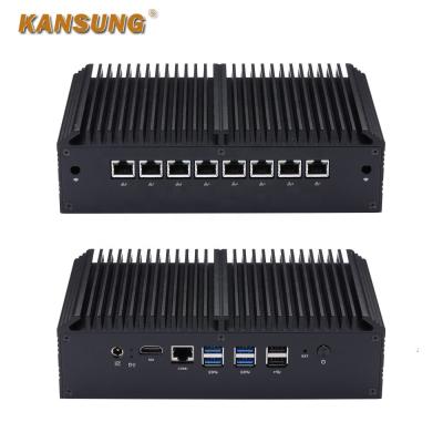 China Kansung K335GE Desktop Fanless Mini PC With 8 LAN Dual Core i3-5005U 2GHz Barebone Mini Computer Firewall for sale