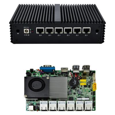 China Intel Celeron PC 187*111*50mm Core i3 i5 i7 AES-NI 6 Gigabit Fanless Mini NIC Router Firewall for sale