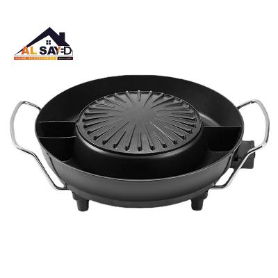 China Easily Cleaned Electric Multi Use Frying Pan And Hot Pot With Non-Stick Coating Hot Pan 2020 Sale Grill Pan With Soup Pans For Family Use for sale