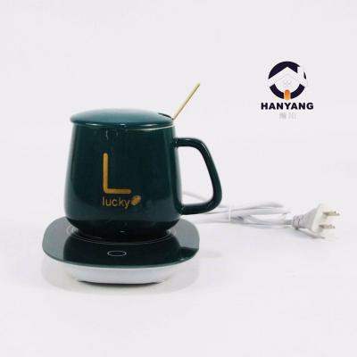 China 55 Degree Cup Ceramic USB Heating Coaster Mug Net Red Thermostatic Cup Viable Hot Mug Custom for sale