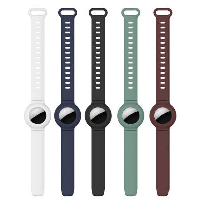 China Soft Silicone Rubber Watch Band for Apple AirTags Strap for Tracker Wristband Accessories for sale