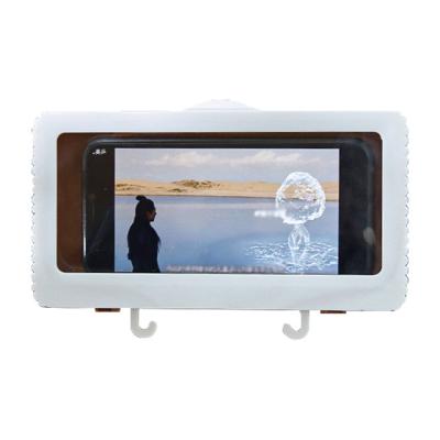 China Waterproof ABS+PET Shower Phone Holder Case Box Wall Mounted All Mobile Phone Covered for sale