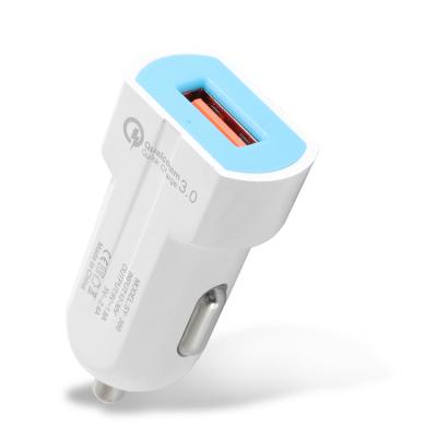 China Mobile Phone 5V 2.4A MINI Car Charger Quick Charge 3.0 Single Usb Car Charger QC3.0 Charger For Mobile Phone for sale