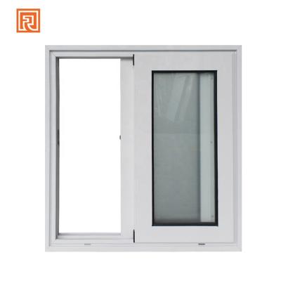 China Top Sale China Brand PVC Screen Acceptable Powder Coated Folding Frame Waterproof Horizontal Double Glazed Sliding Window for sale