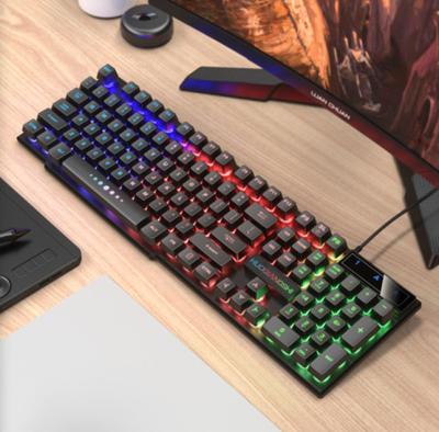 China G103 Anti-ghosting Rainbow Lighting Keyboard Gaming Tracking Suspension Keytop 87 Keys RGB Light Gaming Mechanical Keyboard for sale