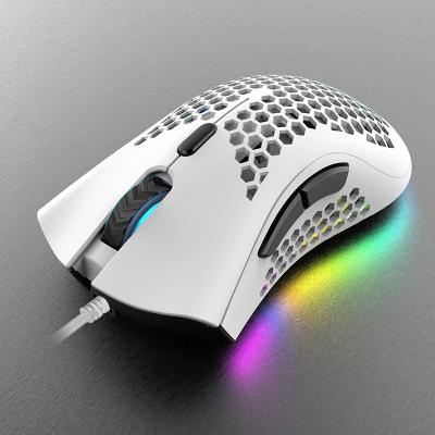 China Q8 3D Proof Wired Ergonomic Breathable Gaming Mouse USB Cool Custom RGB Macro Mouse for sale